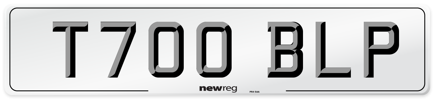 T700 BLP Number Plate from New Reg